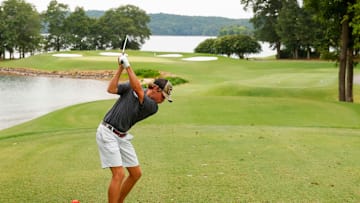 Missouri golf freshman Trent Mierl swings at the First Tee National Championship, which he won on Jun 28, 2024. 