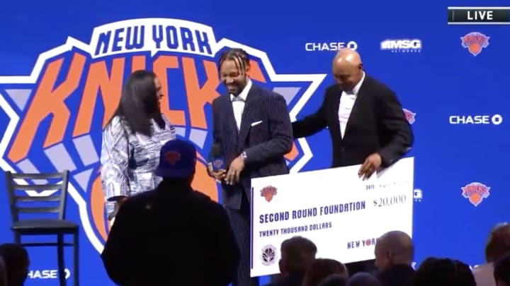 Jalen Brunson honored by the New York Knicks.