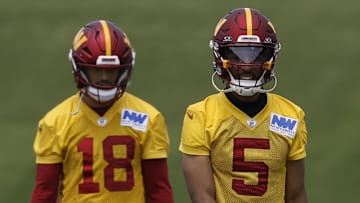 Jayden Daniels and Marcus Mariota