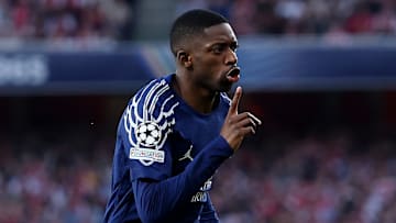 Ousmane Dembélé, buteur avec le PSG contre Arsenal en demi-finale aller de Ligue des Champions