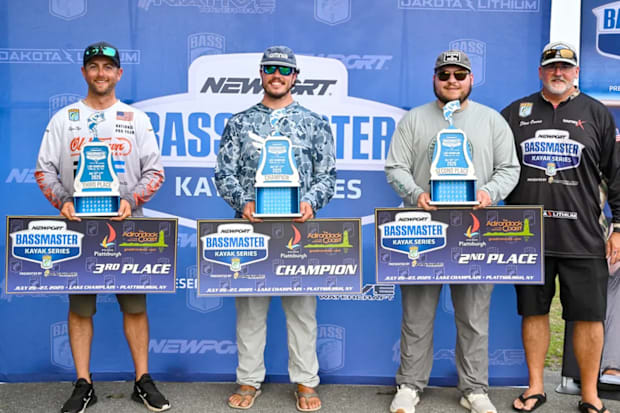Bassmaster Kayak Series -Lake Champlain -Top 3. Bailey Eigbrett, Nick Audi, and Ryan Nye