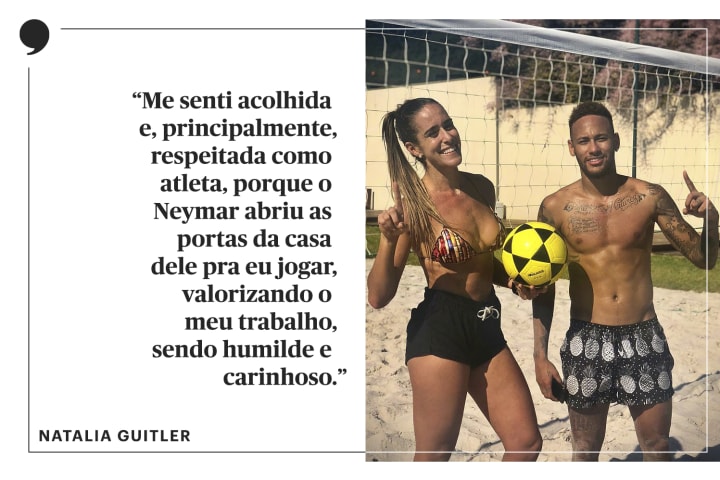 Neymar Natalia Guitler futevolei
