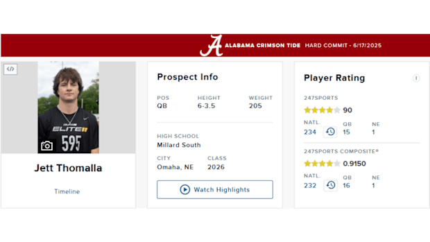 Jett Thomalla Recruiting Profile