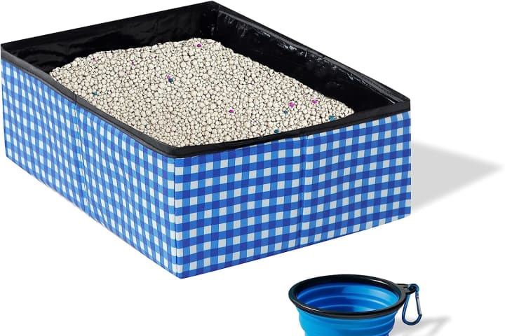 Collapsible cat litter box.
