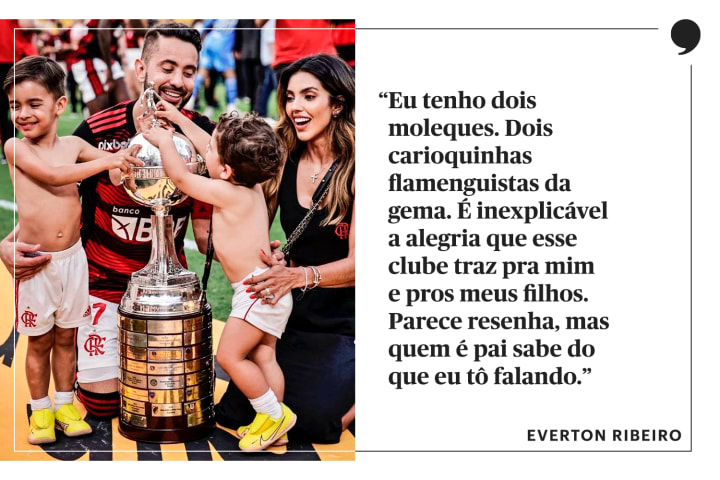 Everton Ribeiro filhos Flamengo