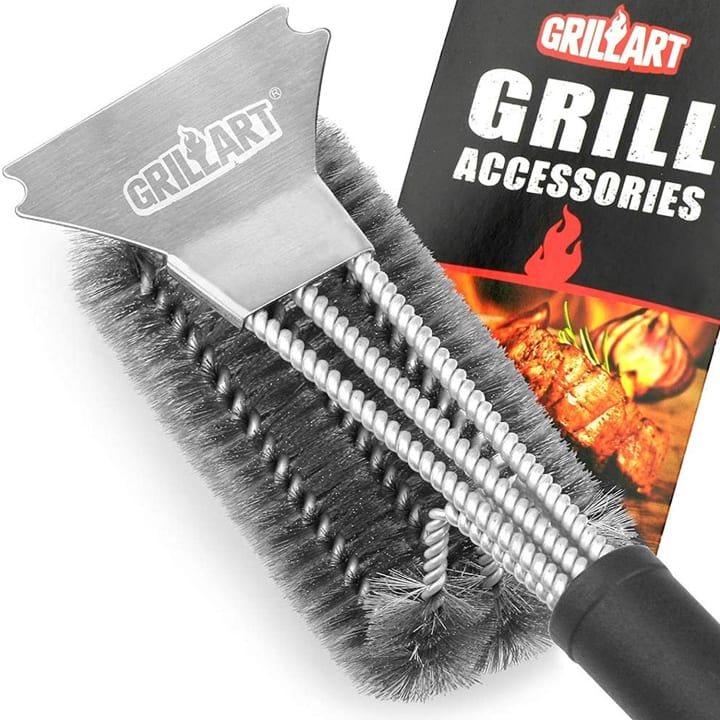 GRILLART grill brush and scraper on a white background
