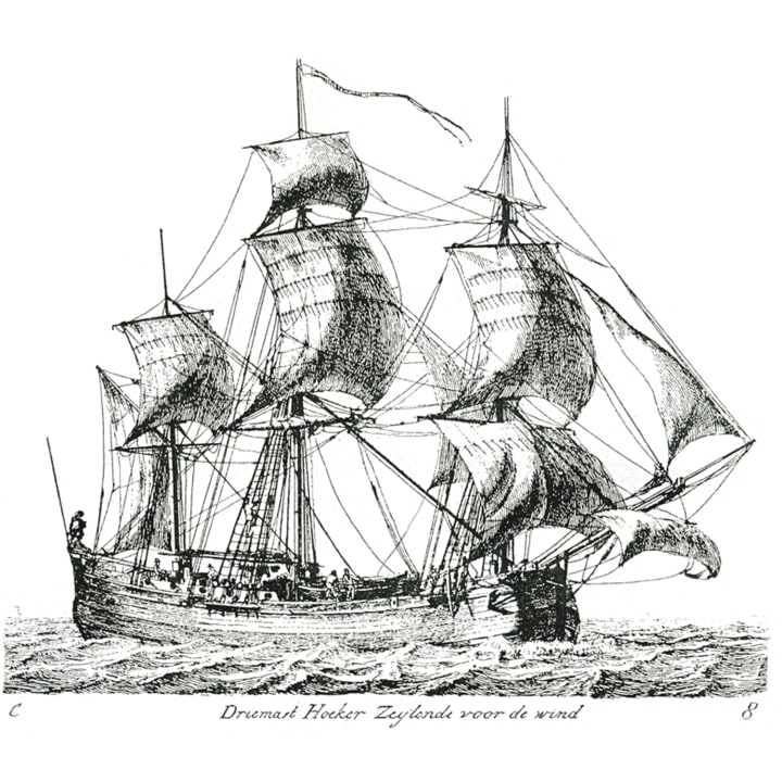 sketch of an 18th-century dutch ship