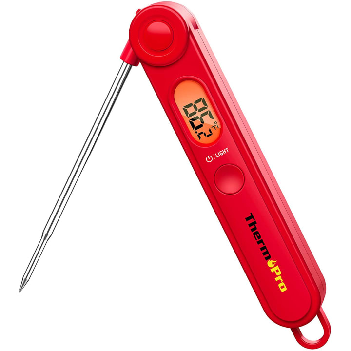 ThermoPro digital instant read meat thermometer on a white background