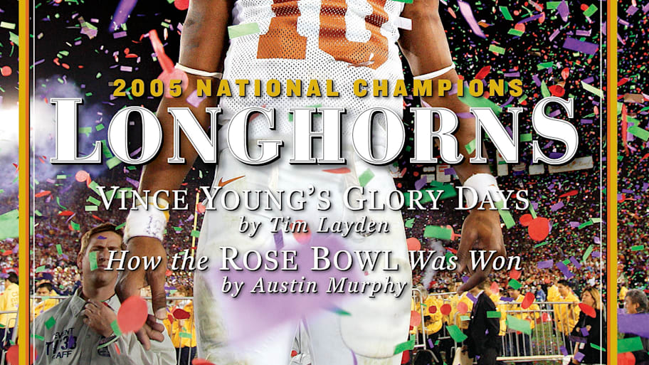 A Sports Illustrated cover featuring Texas Longhorns quarterback Vince Young.