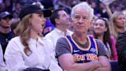John McEnroe attends a Knicks game in 2025.