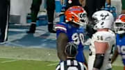 Florida defensive lineman Brendan Bett spit in the face of South Florida offensive lineman Cole Skinner on the game's final drive.
