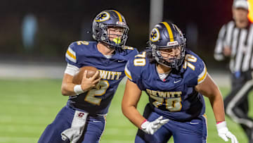 No. 9 DeWitt defeated Fenton on Friday night with a final score of 70-26.