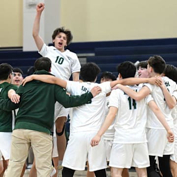 Sacred Heart Cathedral celebrates a previous win over Bellarmine.