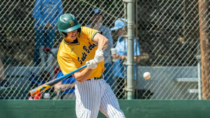 Santa Barbara High takes on Saugus High in California baseball game.