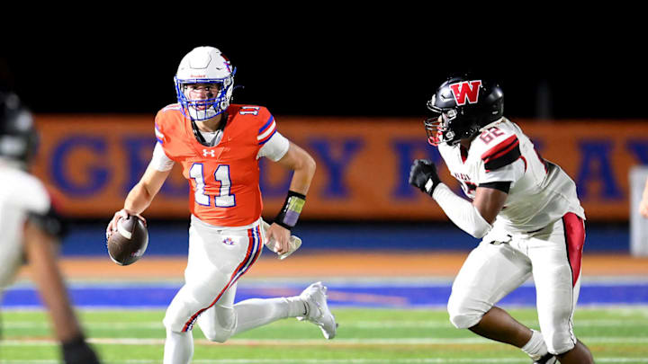 Danbury fell to No. 1 New Canaan on Friday night with a final score of 10-43. Danbury fell to No. 1 New Canaan on Friday night with a final score of 10-43.