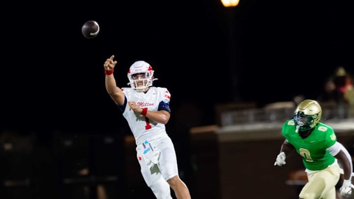 No. 12 Milton travels to take on No. 10 Roswell on Friday night to close out the 2025 season. No. 12 Milton travels to take on No. 10 Roswell on Friday night to close out the 2025 season.