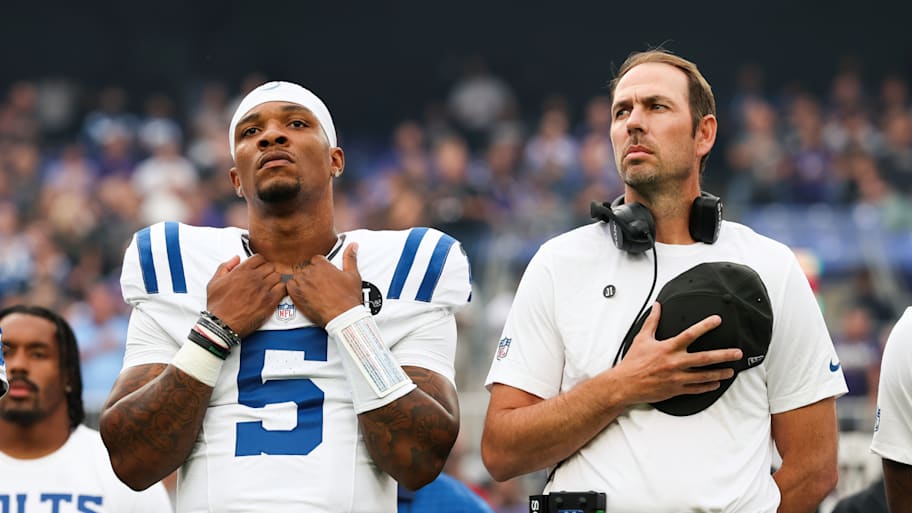 Shane Steichen will name either Anthony Richardson or Daniel Jones as his Week 1 starter. | Logan Bowles/Getty Images