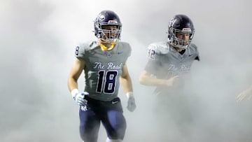 Franklin Road Academy's John Davis runs onto the field during a game against Lakeway Christian Lions on Nov. 7. 