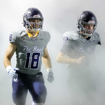 Franklin Road Academy's John Davis runs onto the field during a game against Lakeway Christian Lions on Nov. 7. 