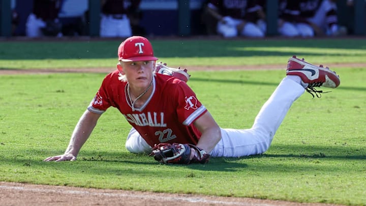 Tomball and pitcher Karson Reeder will look to defend the Class 6A title won last year against Pearland on June 8, 2024. 