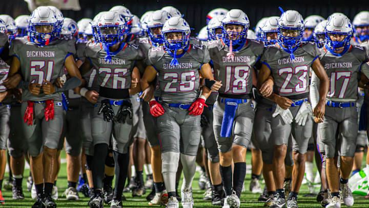 Dickinson will look to keep its undefeated season alive facing Pearland tonight in a Class 6A Division I playoff game. 