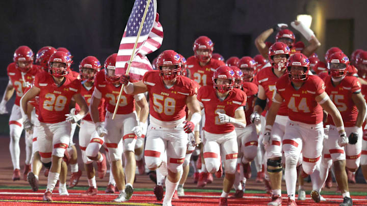 Cathedral Catholic takes the field just before its Sept. 6, 2024 game with Mountain Pointe in the 2024 Honor Bowl. 