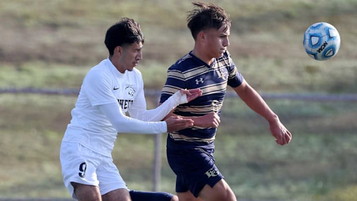 Elk Grove and Kennedy battle on the pitch in December 2024 action. The Sac-Joaquin Section playoffs are in full flight during third week of February 2025. 