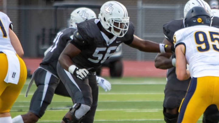 Lewisville (Texas) senior offensive tackle Michael Fasusi will announce his college commitment on Aug. 21, 2024.