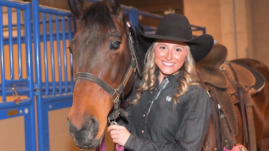 Kalli McCall and Dyna at the 2024 Fort Worth Stock Show and Rodeo.