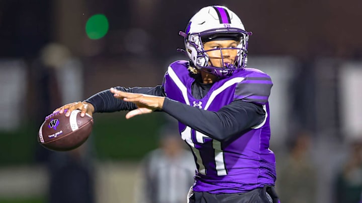 Willis freshman quarterback Lincoln Frazier throws a pass in a game against Grand Oaks on October 31, 2025.
