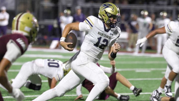 Del Norte-San Diego QB Diesel Taylor on way for touchdown during a 20-7 2024 season opening win over Point Loma. Del Norte opened the SDS D1 playoffs with a 42-35 win over Oceanside. 