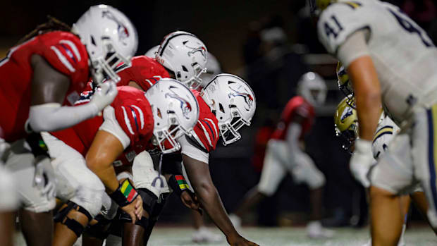 Chaminade-Madonna offensive line.