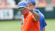 Kevin O’Sullivan coaches the Florida Gators in 2024.
