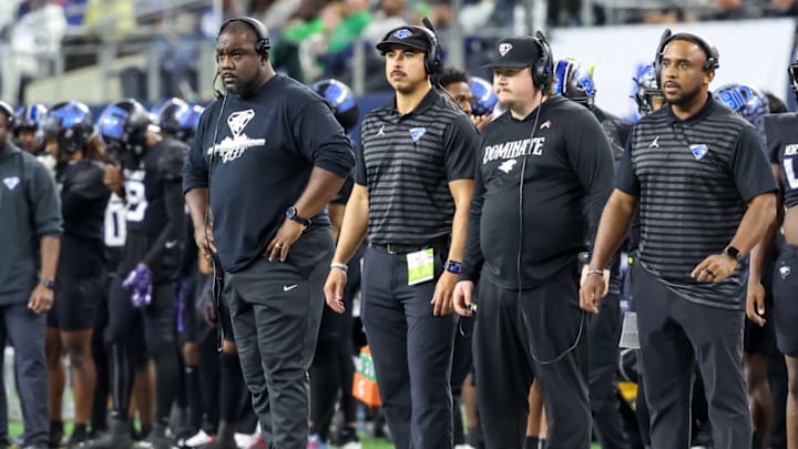 North Crowley head football coach Ray Gates, far left, has taken a job at North Texas. North Crowley head football coach Ray Gates, far left, has taken a job at North Texas.