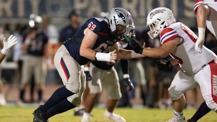 The Buchanan Bears (right) and Liberty Patriots had an old-fashion drag-out game on Friday, won by the visiting Patriots 14-10. 9/13/2024 The Buchanan Bears (right) and Liberty Patriots had an old-fashion drag-out game on Friday, won by the visiting Patriots 14-10. 9/13/2024
