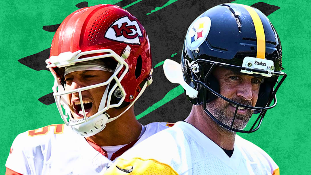 Kansas City Chiefs QB Patrick Mahomes and Pittsburgh Steelers QB Aaron Rodgers