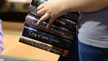 Lily Collins, Jamie Campbell Bower And Author Cassandra Clare Of THE MORTAL INSTRUMENTS In