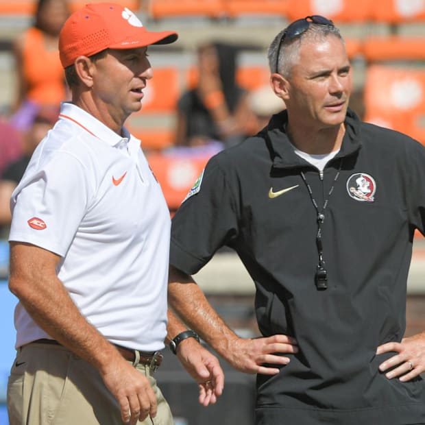 Dabo Swinney and Mike Norvell