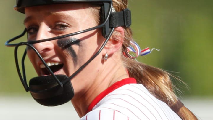 Jordy Bahl celebrates after an out during the 2025 Big Ten softball tournament. Jordy Bahl celebrates after an out during the 2025 Big Ten softball tournament.