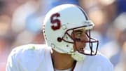 Stanford Cardinal quarterback Tavita Pritchard throws a pass during a loss to the UCLA Bruins.