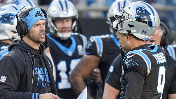 Dave Canales and Bryce Young