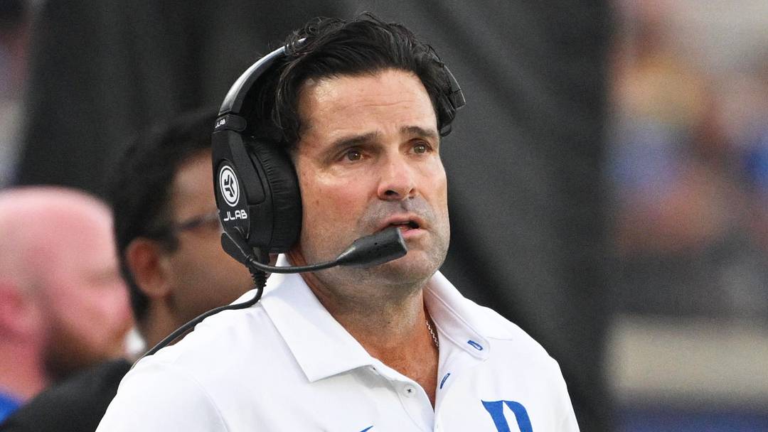 Sep 5, 2026; Durham, North Carolina, USA; Duke Blue Devils head coach Manny Diaz looks on during the second half against the Tulane Green Wave at Wallace Wade Stadium. Mandatory Credit: Zachary Taft-Imagn Images Sep 5, 2026; Durham, North Carolina, USA; Duke Blue Devils head coach Manny Diaz looks on during the second half against the Tulane Green Wave at Wallace Wade Stadium. Mandatory Credit: Zachary Taft-Imagn Images
