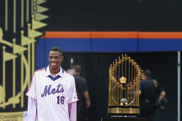 Dwight Gooden at a 1986 World Series reunion at Citi Field, 2016.