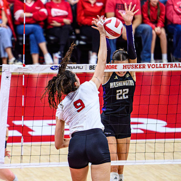 Virginia Adriano (9) had nine kills against Washington. 