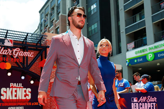 Paul Skenes, Olivia Dunne at the 2025 All-Star Red Carpet Show