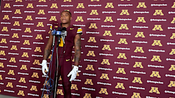 Darius Taylor at Minnesota's annual internal media day