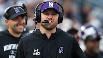 Northwestern Wildcats head coach David Braun 