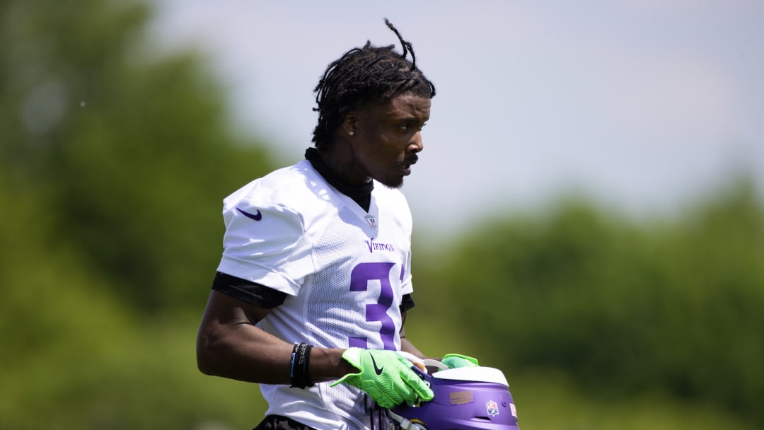 Khyree Jackson as Vikings rookie minicamp.