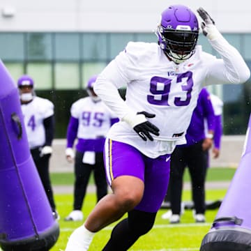 Vikings defensive tackle Jonathan Allen during minicamp. 