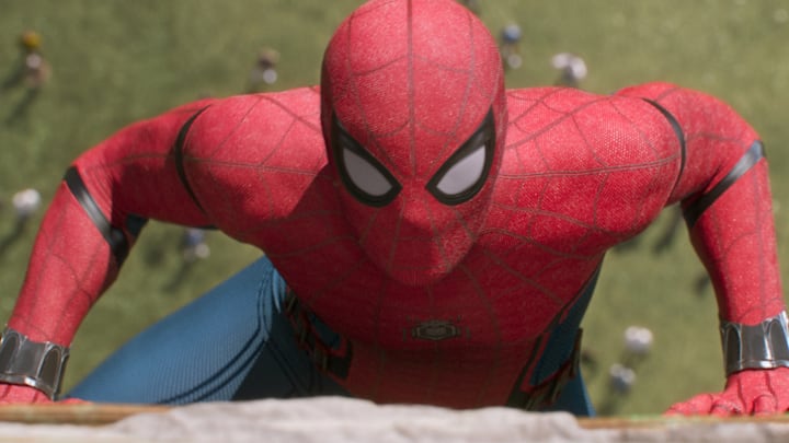 Spider-Man climbs the Washington Monument in Columbia Pictures' SPIDER-MAN: ™: HOMECOMING.